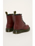 Dr. Martens Кожени кубинки 1460 в бордо с платформа - Pepit.bg