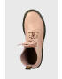 Dr. Martens Кожени боти 1460 Pascal в розово с равна подметка - Pepit.bg