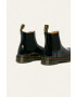 Dr. Martens Кожени боти челси 2976 в черно с равна подметка - Pepit.bg