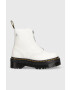 Dr. Martens Кожени боти Jetta в бяло с платформа - Pepit.bg