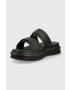 Dr. Martens Кожени чехли в черно - Pepit.bg