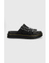 Dr. Martens Кожени чехли в черно - Pepit.bg