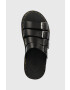 Dr. Martens Кожени чехли в черно - Pepit.bg