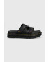 Dr. Martens Кожени чехли в черно - Pepit.bg