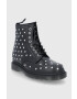 Dr. Martens Кожени кубинки 1460 Stud дамски в черно с равна подметка - Pepit.bg