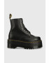 Dr. Martens Кожени кубинки 1460 Pascal Max в черно с платформа - Pepit.bg