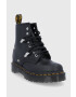 Dr. Martens Кожени кубинки дамски в черно с равна подметка - Pepit.bg