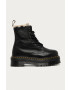 Dr. Martens Кожени кубинки Jadon Fur Lined в черно с платформа с изолация 25637001 - Pepit.bg