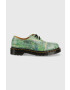 Dr. Martens Кожени половинки обувки The National Gallery 1461 Lily Pond Shoes в зелено - Pepit.bg