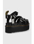 Dr. Martens Кожени сандали в черно с платформа - Pepit.bg