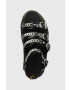 Dr. Martens Кожени сандали в черно с платформа - Pepit.bg
