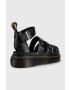 Dr. Martens Кожени сандали Clarissa II Quad в черно с платформа - Pepit.bg