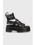 Dr. Martens Кожени сандали Ricki Gladiator в черно с платформа - Pepit.bg