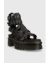 Dr. Martens Кожени сандали Ricki Gladiator в черно с платформа - Pepit.bg