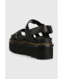 Dr. Martens Кожени сандали Voss II Quad в черно с платформа DM30717001 - Pepit.bg