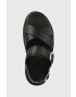 Dr. Martens Кожени сандали Voss II Quad в черно с платформа DM30717001 - Pepit.bg