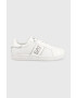 EA7 Emporio Armani Кожени маратонки Classic Perf в бяло - Pepit.bg