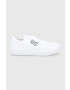EA7 Emporio Armani Обувки в бяло с равна подметка - Pepit.bg