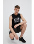 EA7 Emporio Armani Памучна тениска в черно - Pepit.bg