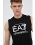 EA7 Emporio Armani Памучна тениска в черно - Pepit.bg