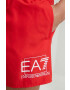EA7 Emporio Armani Плувни шорти в червено - Pepit.bg
