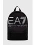 EA7 Emporio Armani Раница в черно голям размер с принт - Pepit.bg