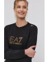 EA7 Emporio Armani Суичър в черно с апликация - Pepit.bg