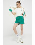 Ellesse Къс панталон в зелено с апликация с висока талия - Pepit.bg
