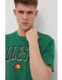 Ellesse Памучна тениска в зелено с принт - Pepit.bg