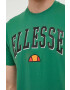Ellesse Памучна тениска в зелено с принт - Pepit.bg