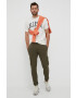 Ellesse Памучна тениска в бежово с принт - Pepit.bg