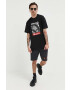 Ellesse Памучна тениска в черно с принт - Pepit.bg