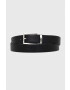 Emporio Armani Кожен колан мъжки в черно - Pepit.bg