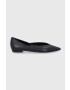 Emporio Armani Кожени балеринки в черно - Pepit.bg