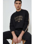 Emporio Armani Суичър в черно с десен - Pepit.bg