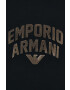 Emporio Armani Суичър в черно с десен - Pepit.bg