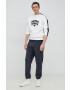 Emporio Armani Суичър в бяло с десен - Pepit.bg