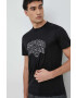 Emporio Armani Тениска в черно с апликация - Pepit.bg