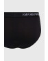 Emporio Armani Underwear Памучни слипове (3 броя) в черно - Pepit.bg