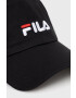 Fila Памучна шапка в черно с апликация - Pepit.bg