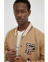 Filling Pieces Вълнено яке бомбър Varsity Jacket в кафяво с преходна изолация 81422209985 - Pepit.bg