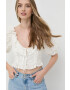 For Love & Lemons Блуза в червено с десен - Pepit.bg