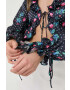For Love & Lemons Блуза в тъмносиньо с десен - Pepit.bg