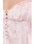 For Love & Lemons Блуза Rhoda в розово с десен - Pepit.bg