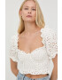 For Love & Lemons Ленен топ - Pepit.bg