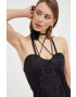 For Love & Lemons Рокля в черно къс модел със стандартна кройка - Pepit.bg