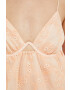 For Love & Lemons Рокля в оранжево къс модел разкроен модел - Pepit.bg