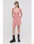 For Love & Lemons Рокля от розови листенца - Pepit.bg