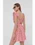 For Love & Lemons Рокля от розови листенца - Pepit.bg