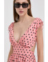 For Love & Lemons Рокля от розови листенца - Pepit.bg